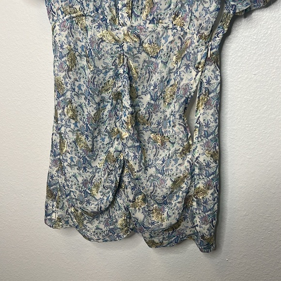 Rococo Sand Braw Mini Shirt Dress In Multihued FLAWED - Picture 5 of 9